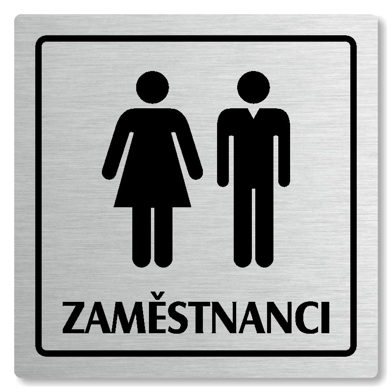 WC zaměstnanci, 118x118mm, stříbrná, Arizona
